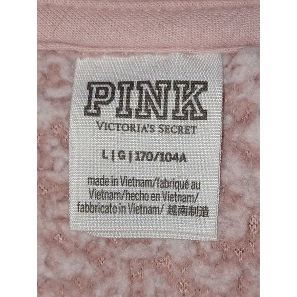 Women's Victoria's Secret PINK Sherpa Fleece Pink Pullover - Picture 3 of 3
